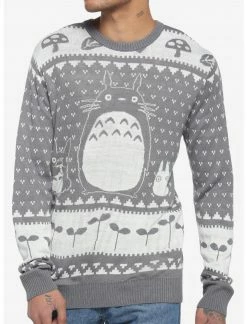 OURUNVRS Our Universe Studio Ghibli My Neighbor Totoro Fair Isle Knit Sweater