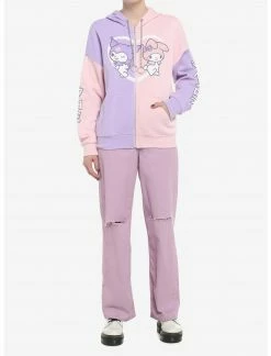 HUNIVERS My Melody & Kuromi Pastel Split Hoodie -Her Universe shop unnamed file 611