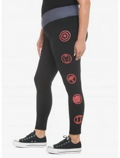 HUNIVERS Her Universe Marvel Avengers Icons Leggings Plus Size -Her Universe shop unnamed file 652