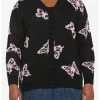 HUNIVERS Black & Pink Butterfly Cardigan Plus Size
