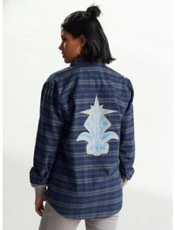 HUNIVERS Our Universe Star Wars Ahsoka Tano Plaid Woven Button-Up -Her Universe shop unnamed file 809
