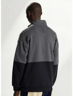 HUNIVERS Our Universe Star Wars Ahsoka Tano Black & Grey Half-Zip Sweatshirt -Her Universe shop unnamed file 814