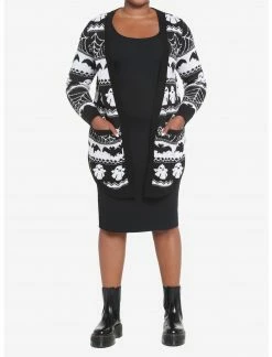 HUNIVERS Ghost Fair Isle Open Cardigan Plus Size -Her Universe shop unnamed file 869