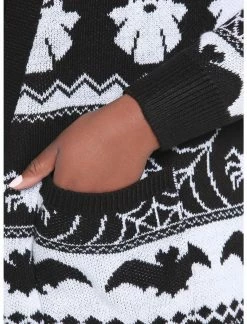 HUNIVERS Ghost Fair Isle Open Cardigan Plus Size -Her Universe shop unnamed file 871