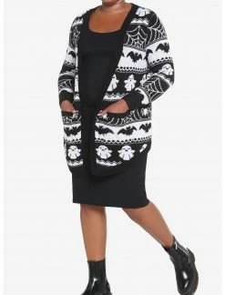 HUNIVERS Ghost Fair Isle Open Cardigan Plus Size -Her Universe shop unnamed file 872
