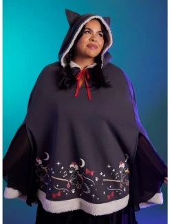 HUNIVERS Her Universe Studio Ghibli Kiki's Delivery Service Fuzzy Trim Poncho Plus Size