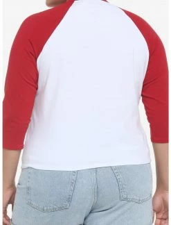 HUNIVERS Harry Potter Gryffindor Varsity Raglan Crop T-Shirt Plus Size -Her Universe shop unnamed file 940